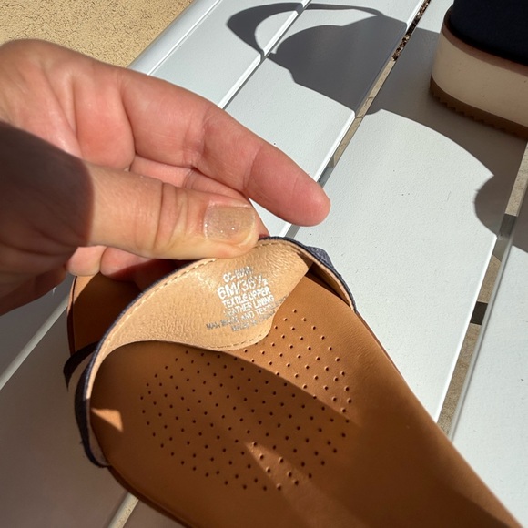 Corso Como Navy and White Striped Women's wedge Sandals size 6M - Picture 14 of 14